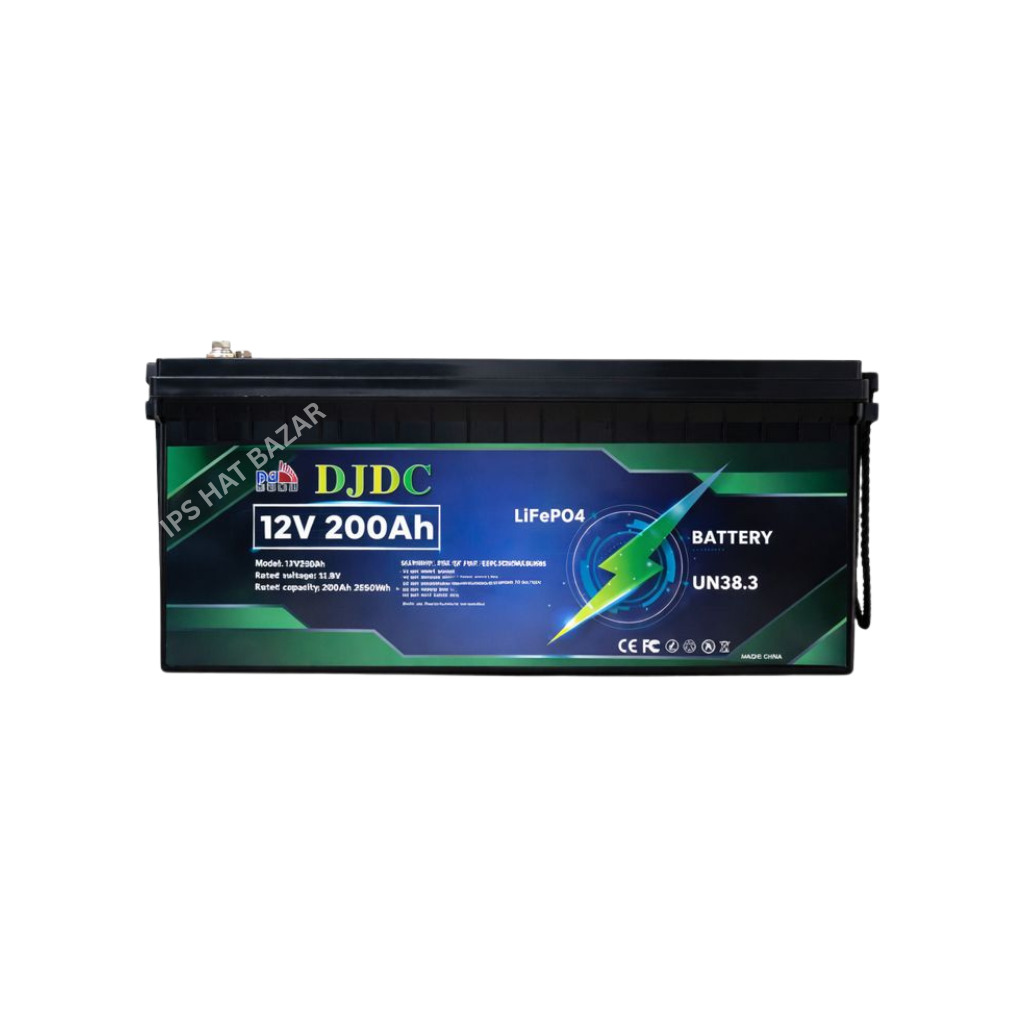 DJDC 12V 200Ah IPS LiFePO4 Battery