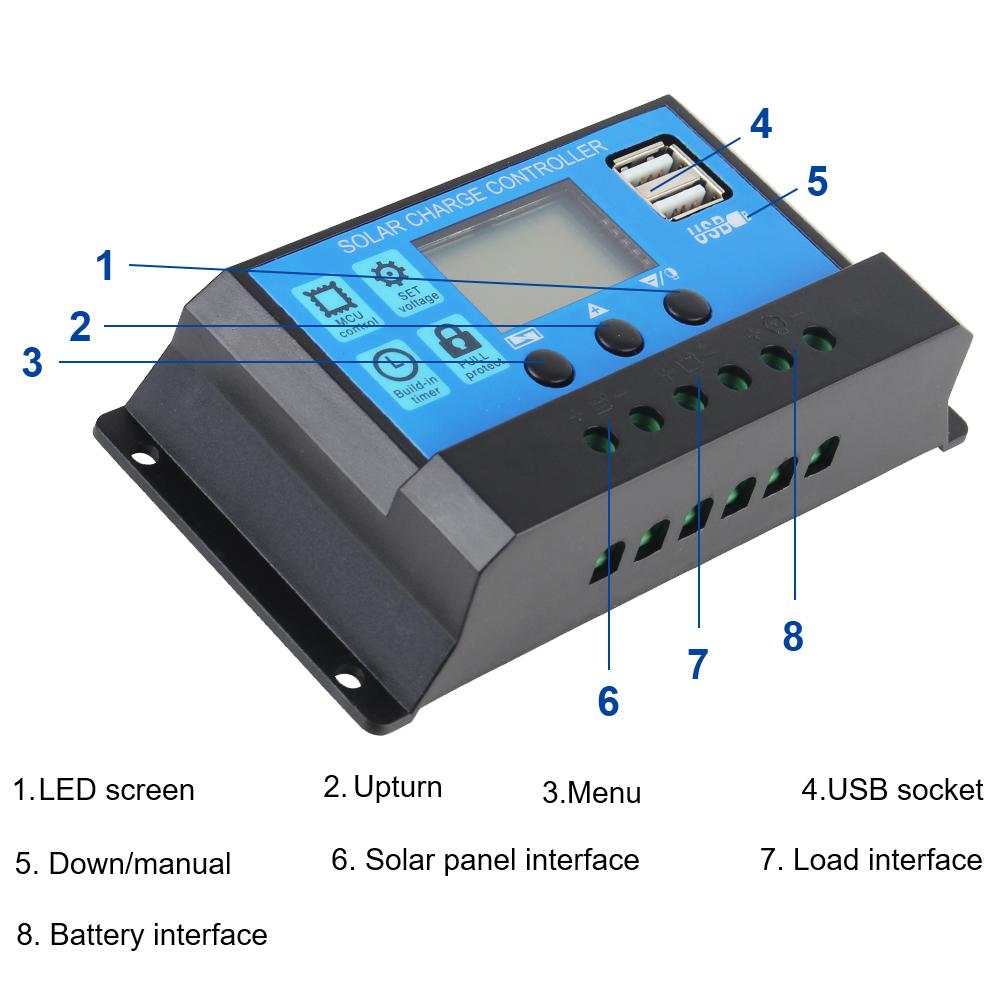 30A MPPT Charge Controler LCD Best